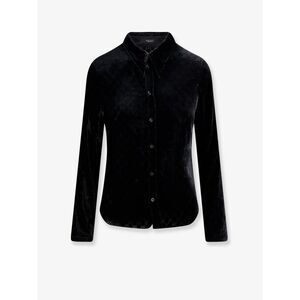 Gucci Men Stretch Gg Devore Velvet Shirt